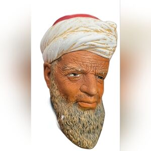 Vintage Bossons Chalkware Wall Mask England 1959 Mid Century Decor